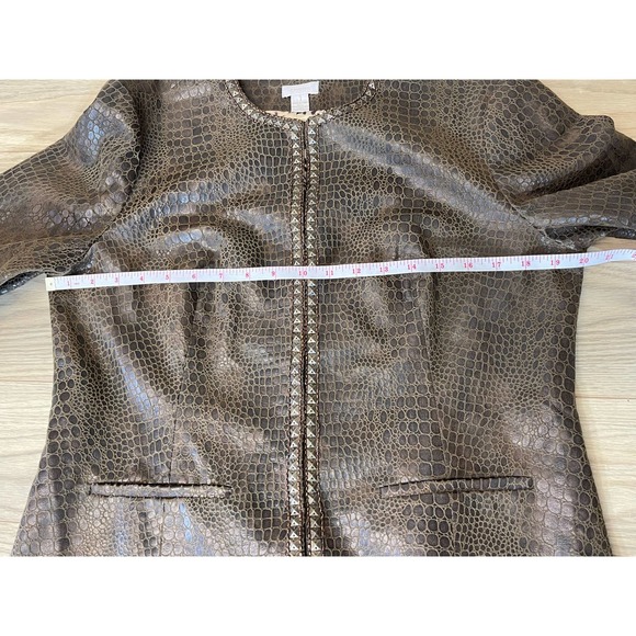 Chico’s Faux Leather Alligator Jacket - Picture 6 of 10